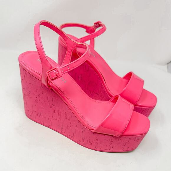 New Madden Girl Theo-C Pink Wedge Heel Platform Sandals size 7.5 - Picture 6 of 11